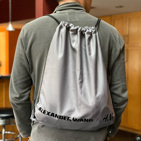 Alexandra Wang Drawstring Grey Sports Bag - Picture 2 of 4